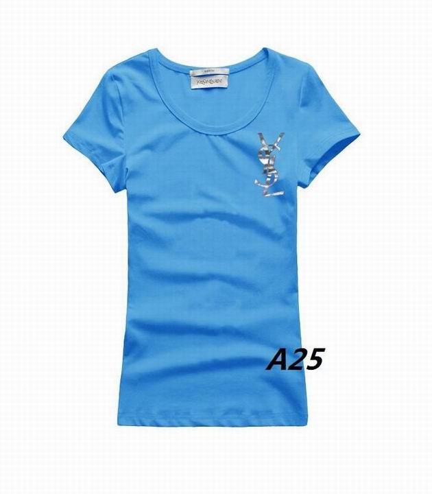 YSL short round collar T woman S-XL-143